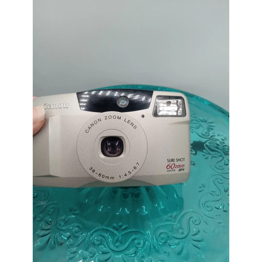 Canon Sure Shot 60 Zoom Date 35mm Point & Shoot Film Camera Tested Working Read